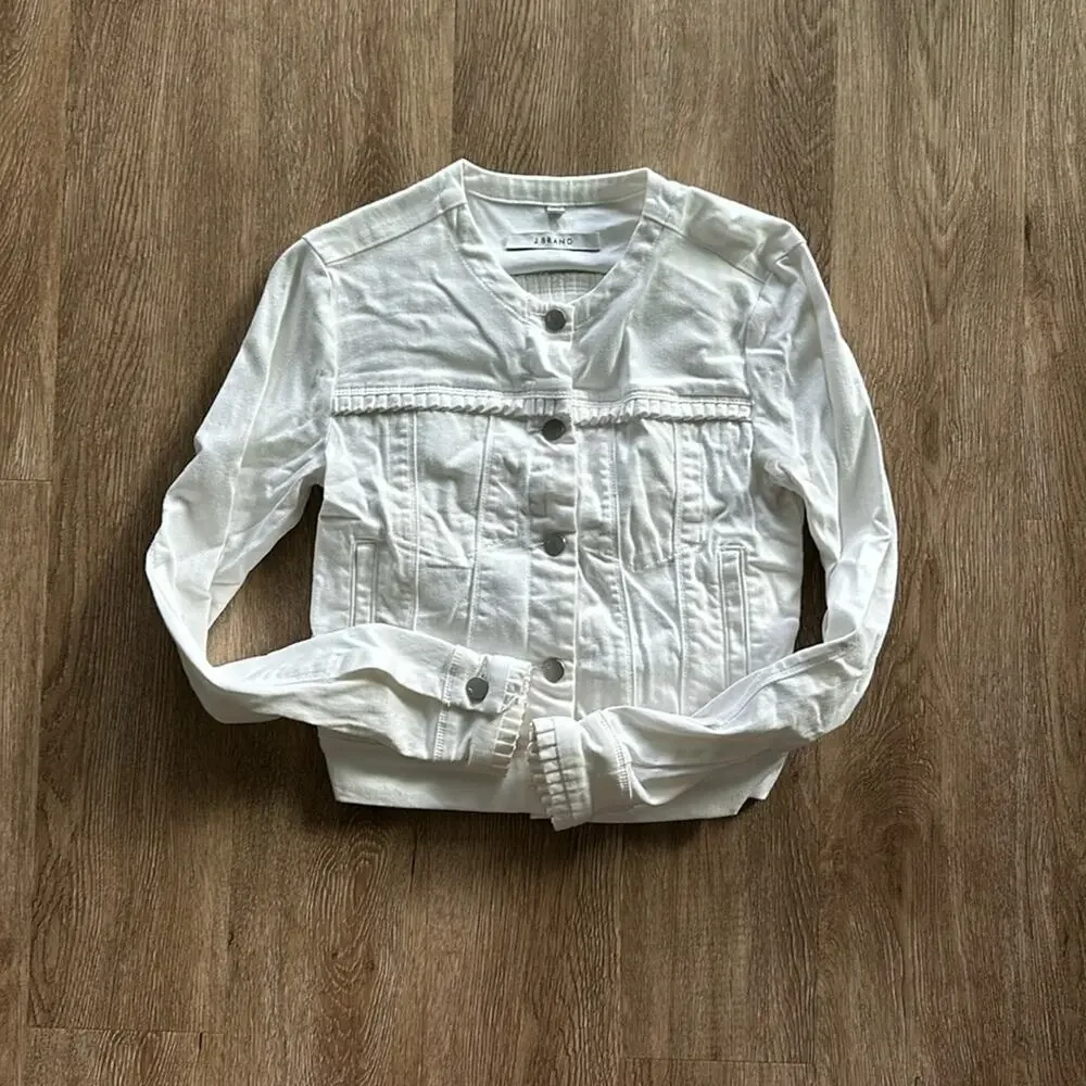 J Brand Luna White Denim Jacket‎ Size XS